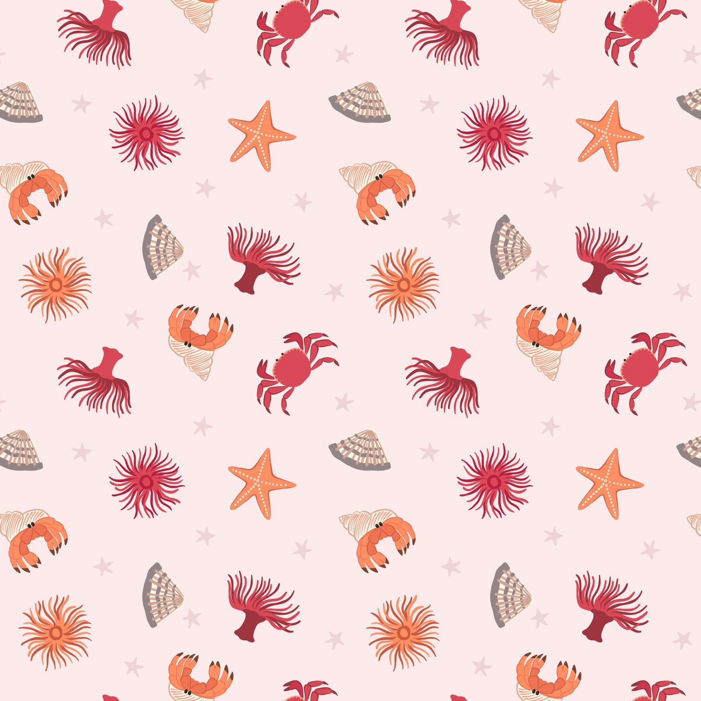 Small Things by the Sea - Rock Pool POS Fabric - Trapunto