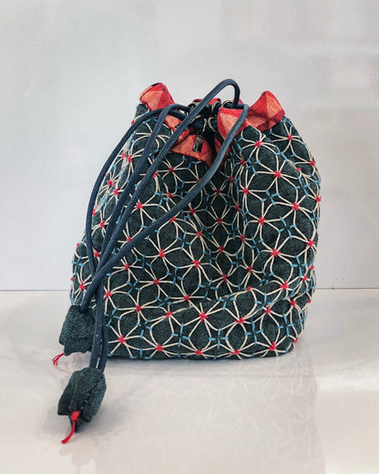 Sashiko Drawstring Bag