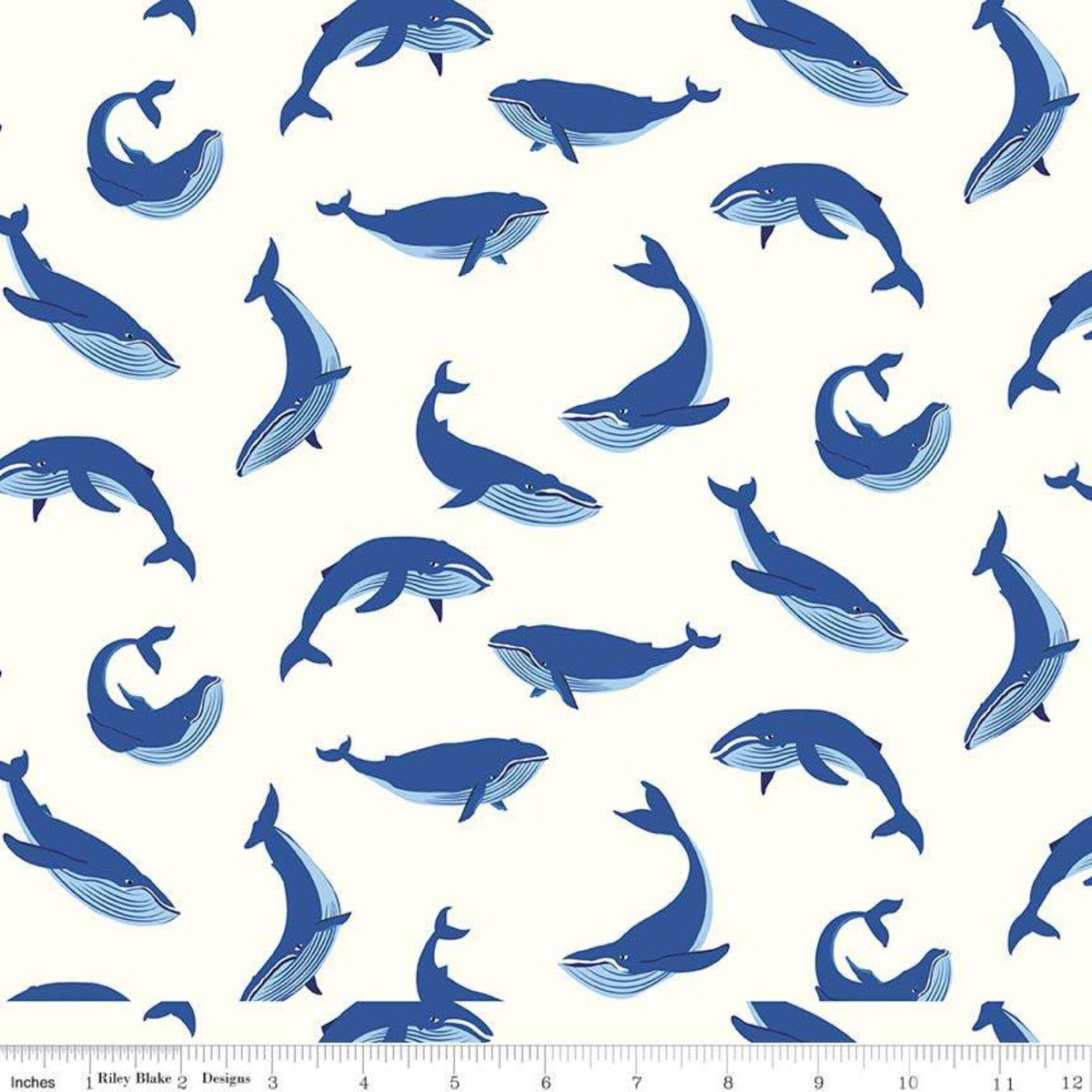 Northwest - Humpbacks POS Fabric - Trapunto