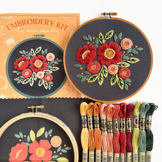 Folky Florals Embroidery Kit