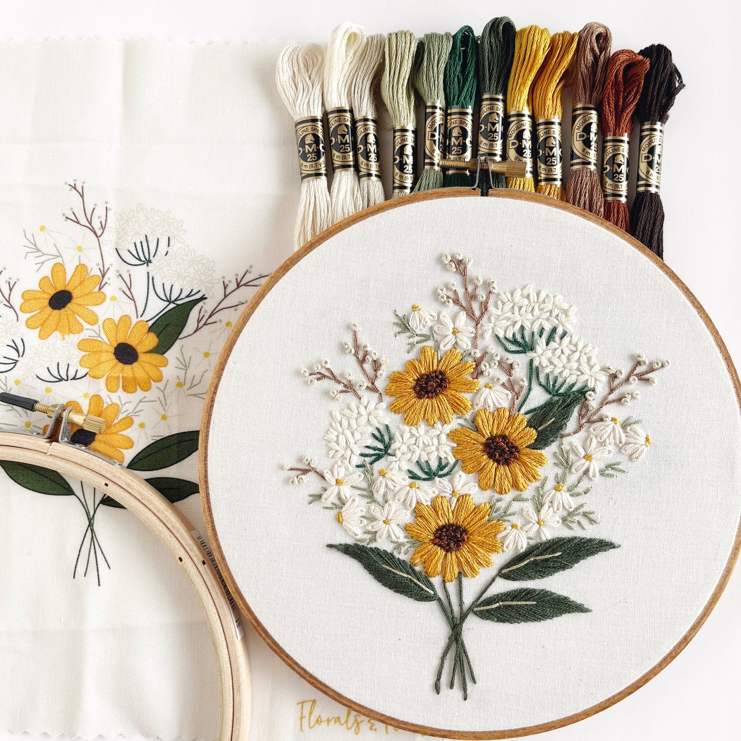 Wildflower Bouquet Embroidery Kit
