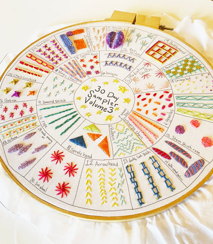 Round 30 Day Sampler Embroidery | Volume 3