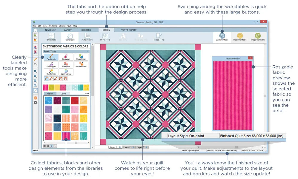 Electric Quilt 8 (EQ8) Software