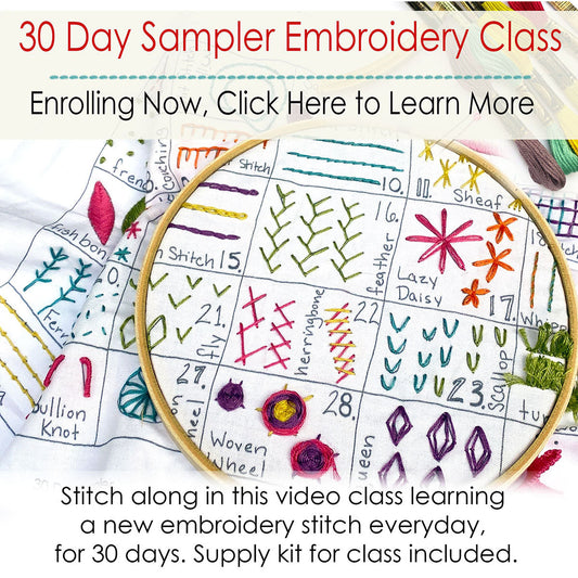 30 Day Sampler Embroidery | Volume 1