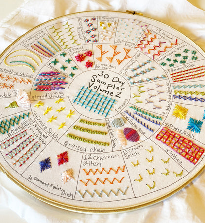 Round 30 Day Sampler Embroidery | Volume 2