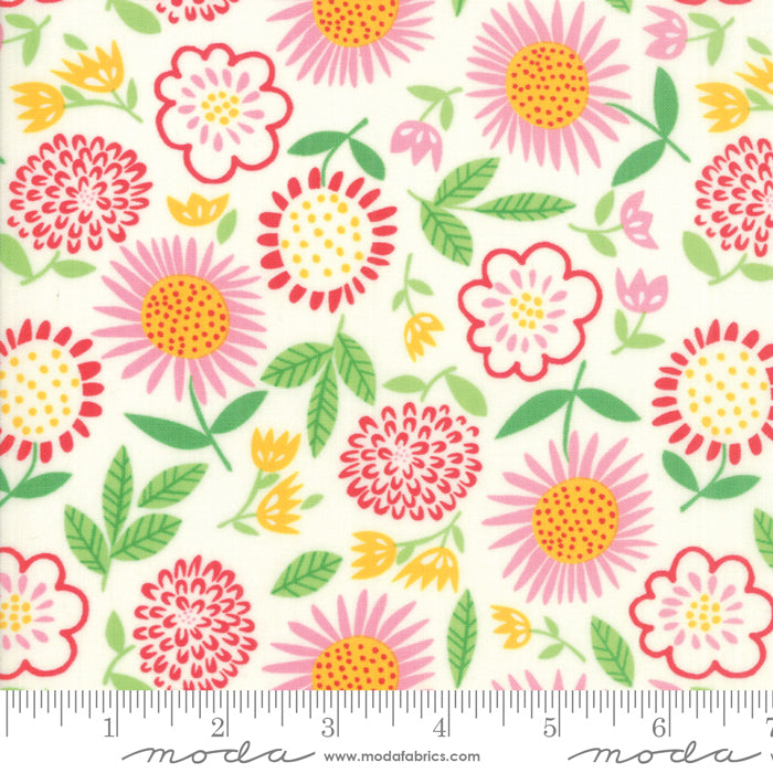 Best Friends Forever - Fresh Cut Flowers POS Fabric - Trapunto