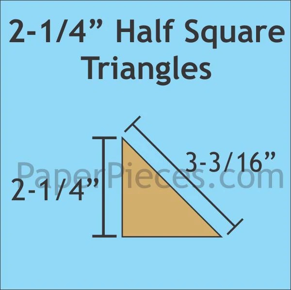 Half Square Triangle - 2 1/4"