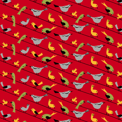 Retro Minis - Birds On a Wire POS Fabric - Trapunto edmonton local fabric store shop