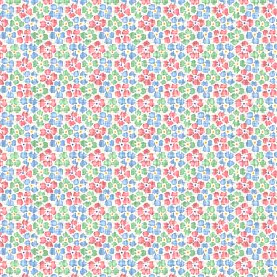 Adeline - Chex Flowers POS Fabric - Trapunto