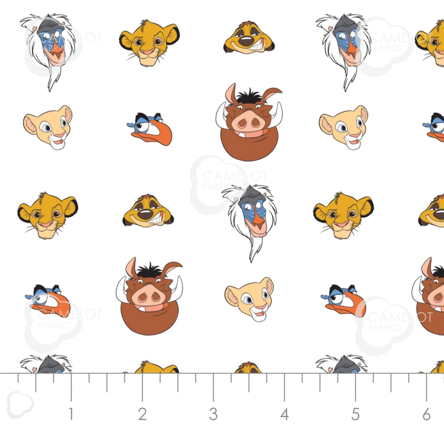The Lion King - Character Heads POS Fabric - Trapunto