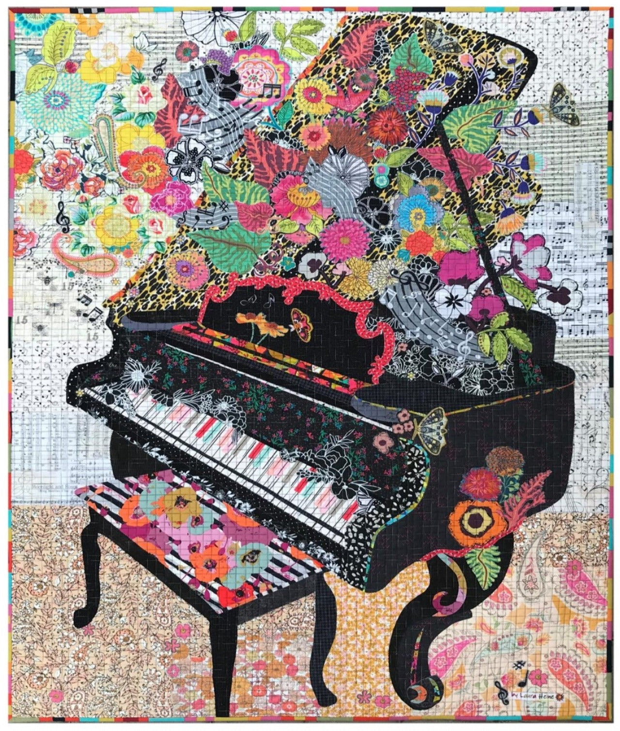 Piano Collage Quilt Pattern