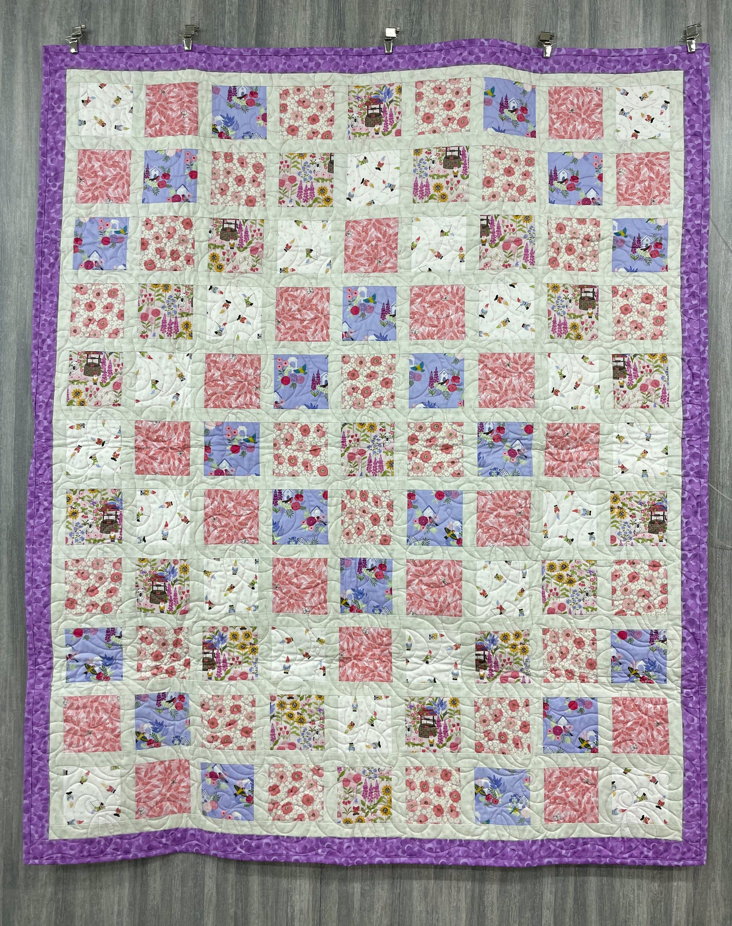 Finished Quilt | Grandma's Garden Quilt