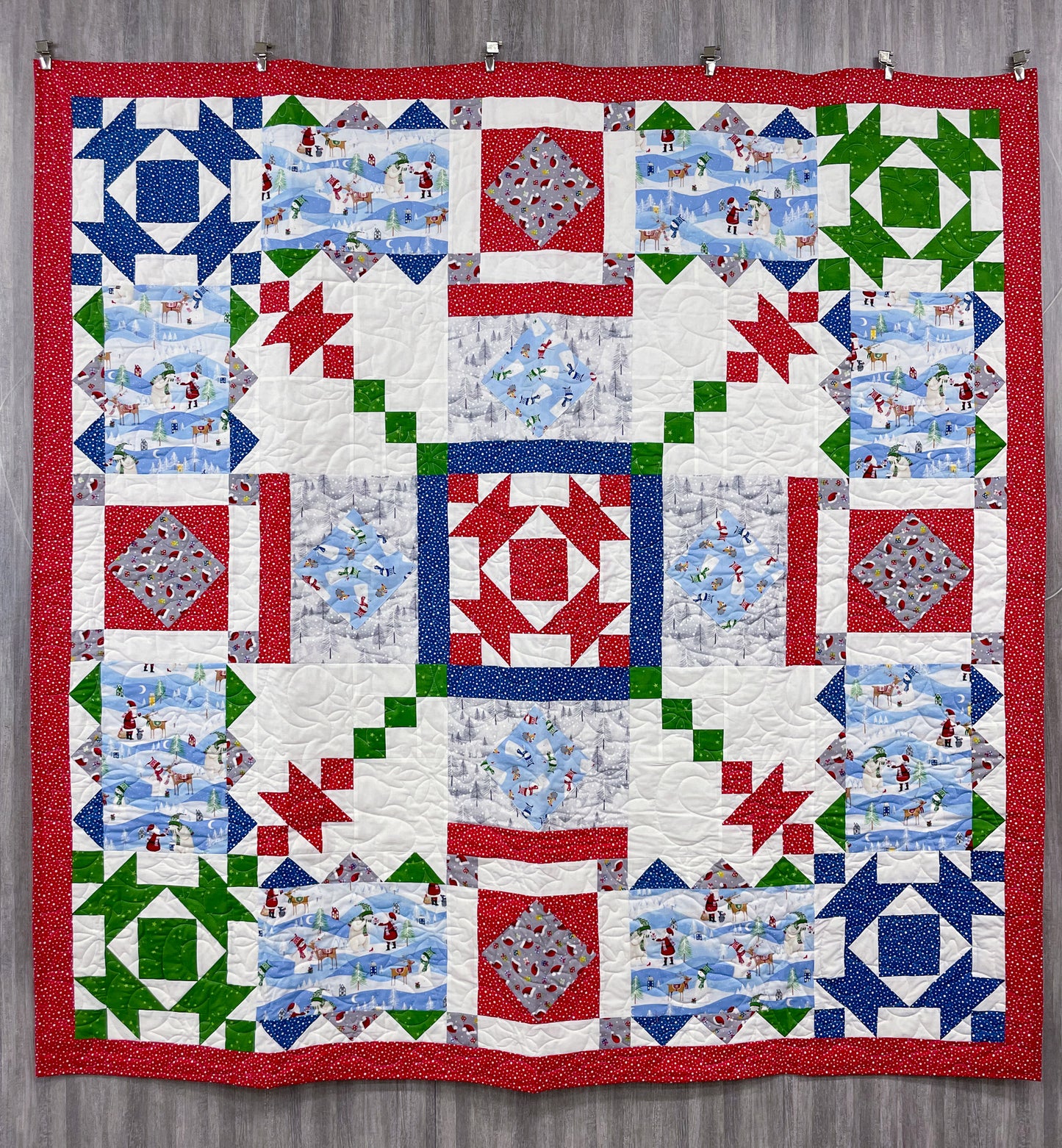 Finished Quilt | Santa's Little Helpers