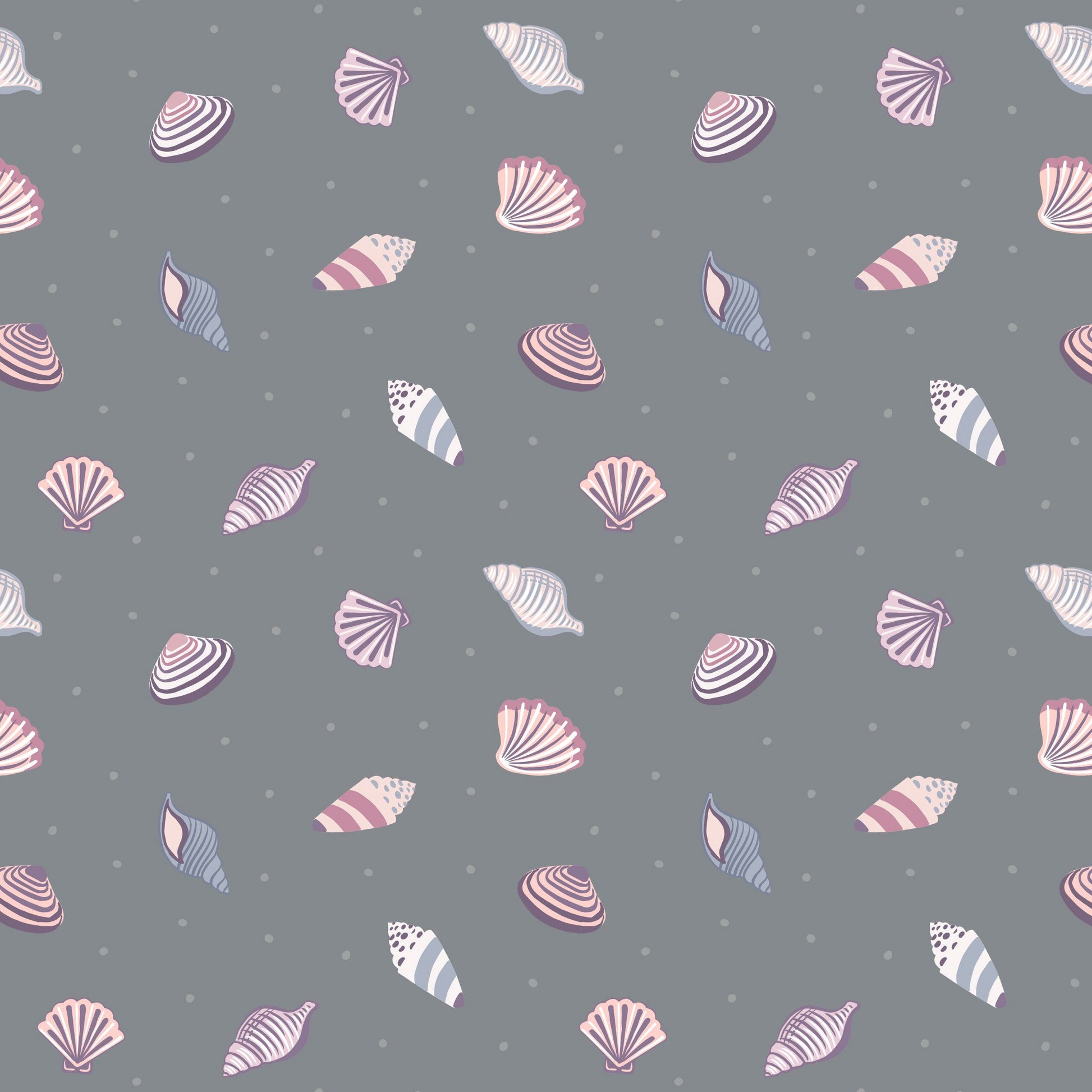 Small Things by the Sea - Shells POS Fabric - Trapunto