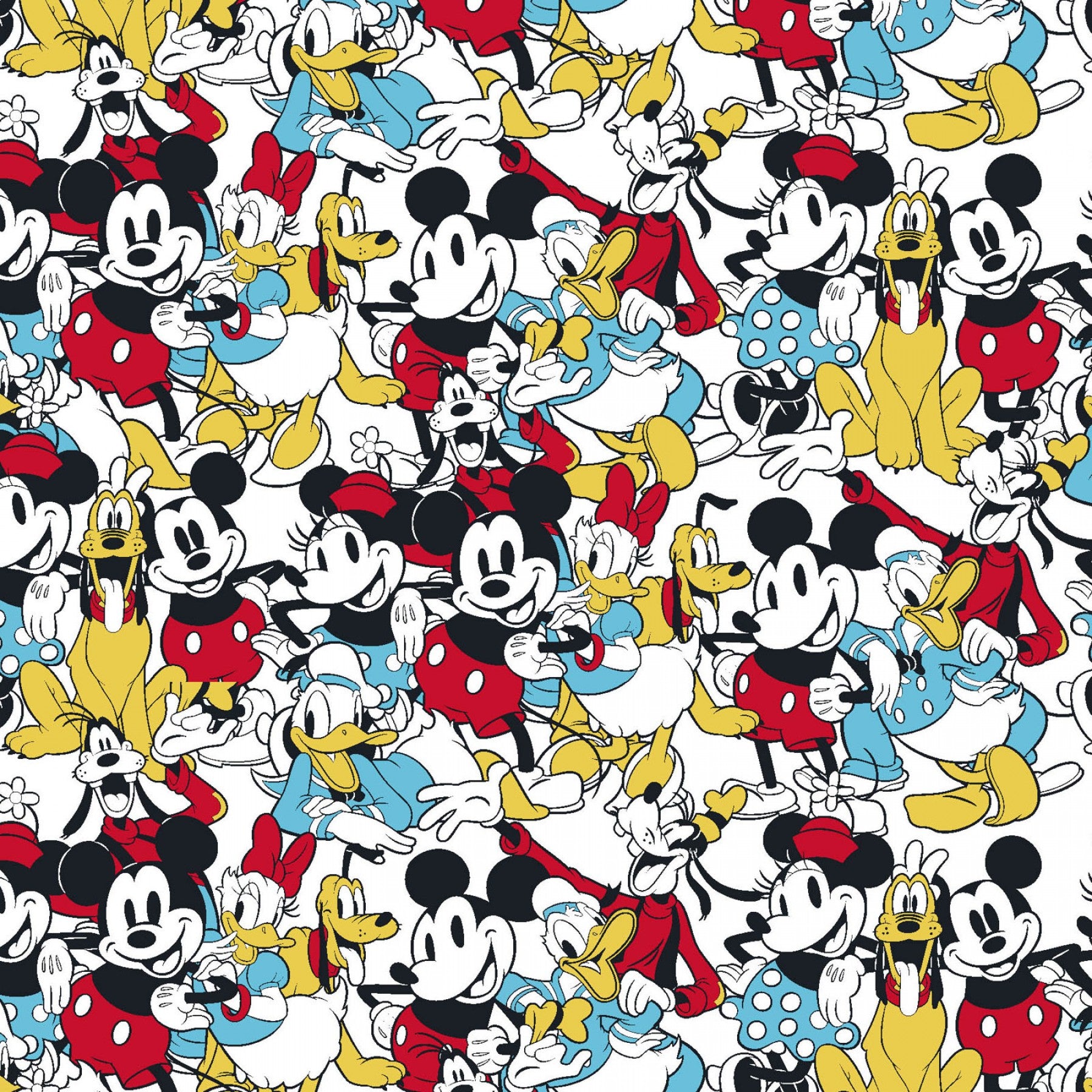 Mickey Mouse & Friends Fabric - Trapunto