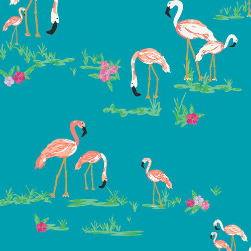 West Palm - Flamingo POS Fabric - Trapunto